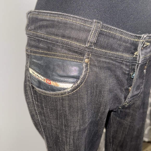 Diesel Boot Cut Stretch Rocket Black Wash Jeans - Picture 3 of 13